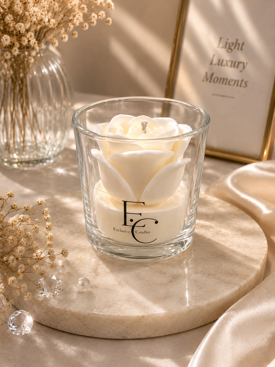 Pearl Rose Luxe Candle