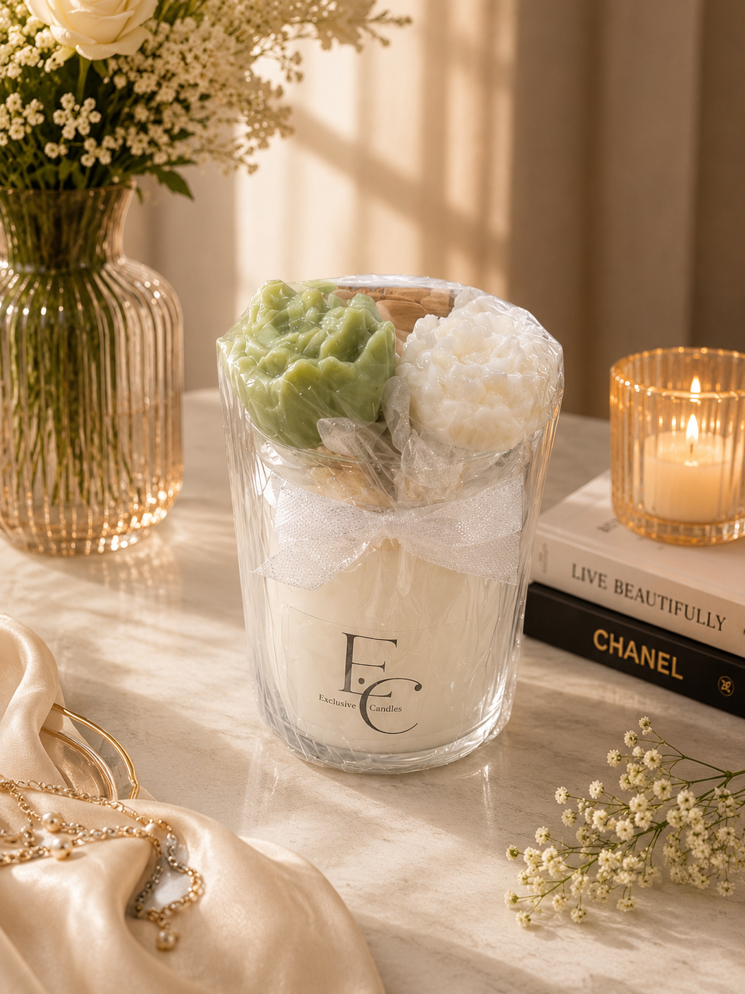 Pearl Blossom Candle