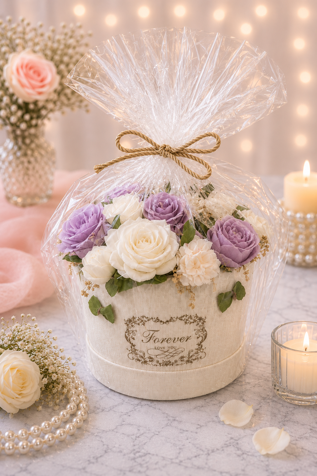 Lavender Pearl Blossom Box