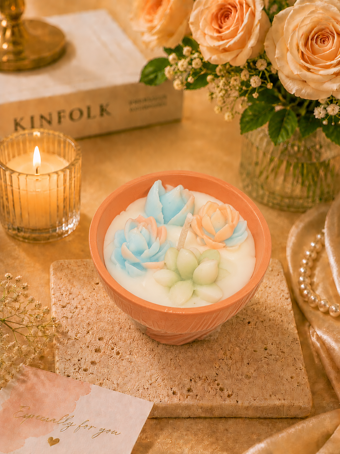 Pastel Bloom Candle