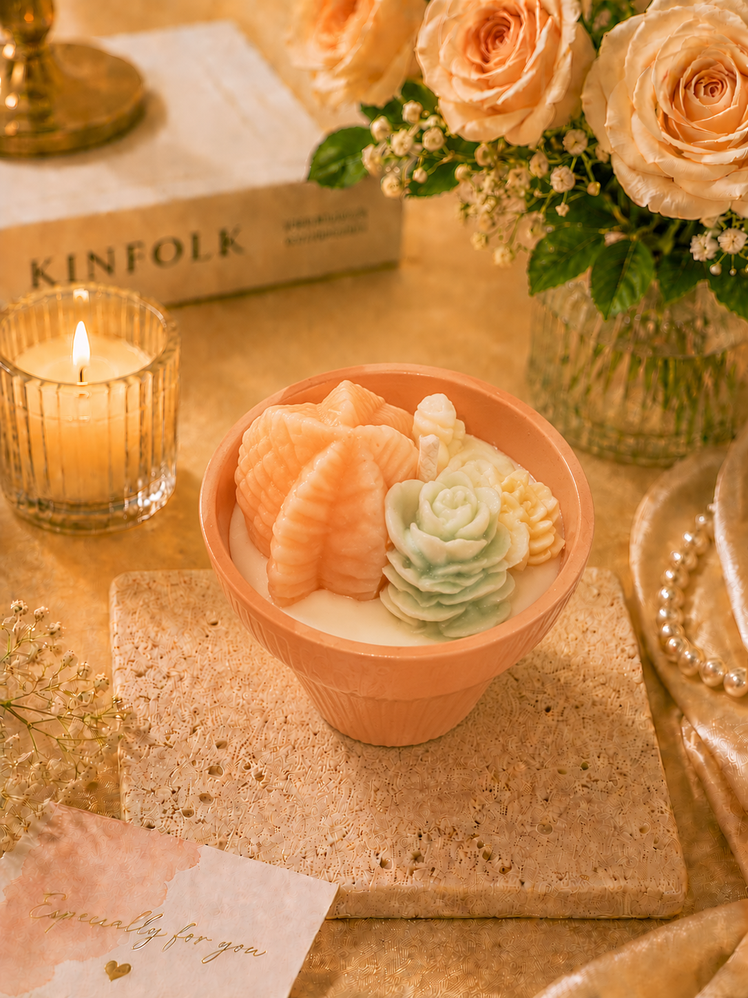 Seashell Bloom Candle